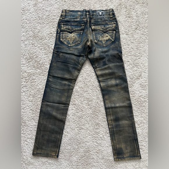 ROCK REVIVAL Ayaan Biker Straight Stretch Denim Jeans - Picture 6 of 10